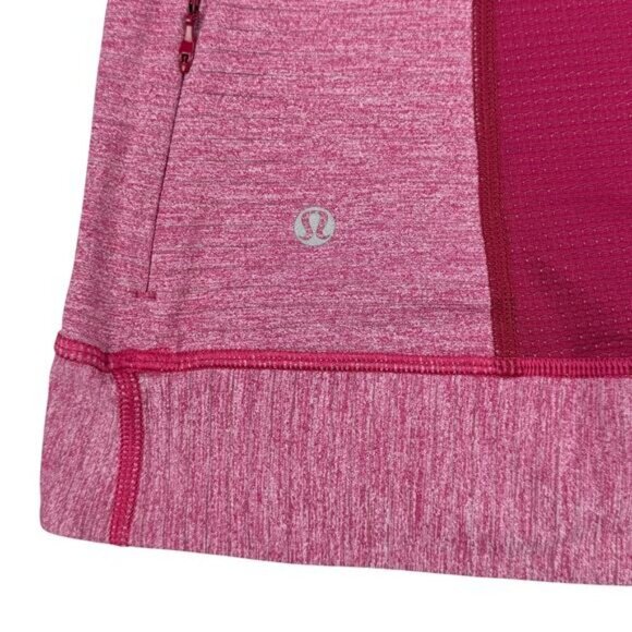 Lululemon Run For Gold 1/2 Zip Heathered Bumble Berry Size 4 - Picture 12 of 13